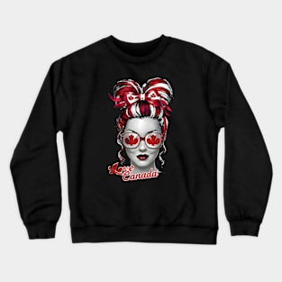 canadian woman Crewneck Sweatshirt